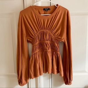 LAST CHANCE! Will donate 6.4. Missguided ☄️ Size 2 Burnt Orange Corset Blouse